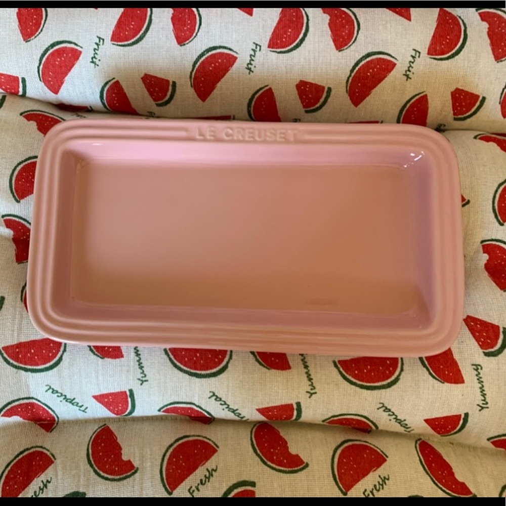 Le Creuset Rectangular Pink Plate